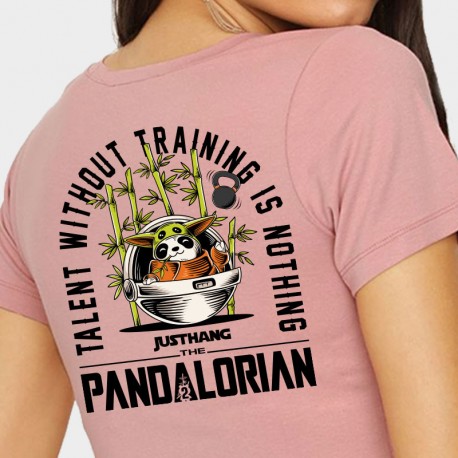 Pink training crop T-shirt PANDALORIAN 2.0 | JUSTHANG