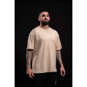 Unisex brown grege oversized T-Shirt WAKE UP BEFORE TIME CAP | VERY BAD WOD