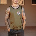 Men's green sport tank BEAR THE PALM | ROKFIT