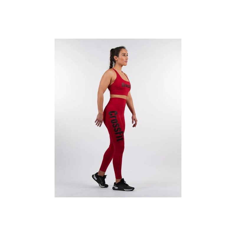 Women s workout legging high waist NORTHERN SPIRIT CROSSFIT GALAXY carmine red model