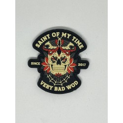 SAINT OF MY TIME black 3D PVC velcro patch | VERY BAD WOD